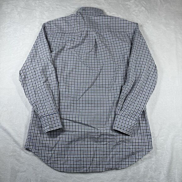 Peter Millar Shirt Mens Medium Long Sleeve Button Front Adult Plaid Cotton Read* - Picture 3 of 13